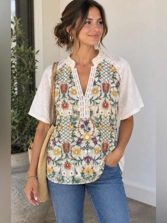 Tiny Tops - Tiny Eliana Embroidered Top